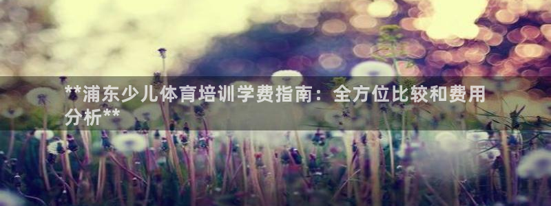 凯时平台登录：**浦东少儿体育培训学费指南：全方位比