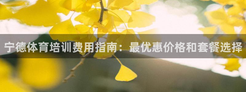 尊龙人生就是博中国区：宁德体育培训费用指南：最优惠价